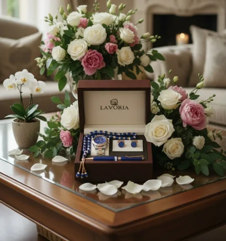 طقم ساعة لافوريا هدية للرجال – هدية أنيقة