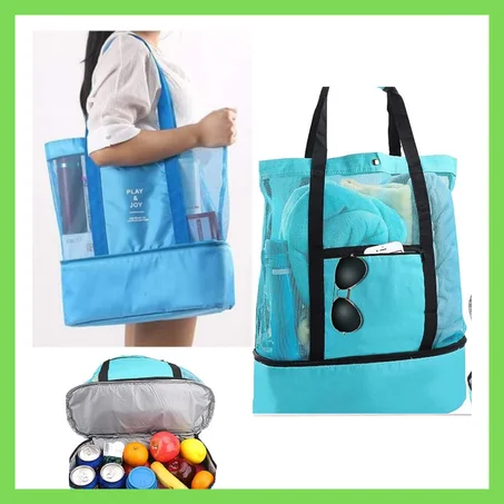 Sac de plage grande capacité en tulle