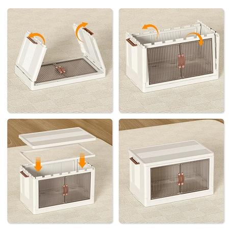 Boîte de rangement pliable  dimensions : L : 38 cm , L : 24.5 cm , H 22 cm