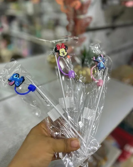 paille en verre avec brosse