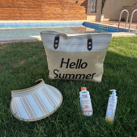 sac de plage + chapeau