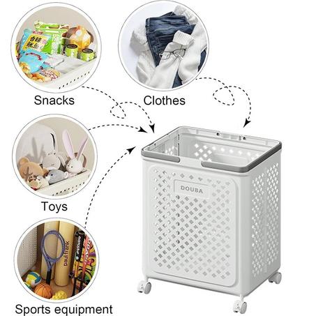 Bac a linge pliable avec roues