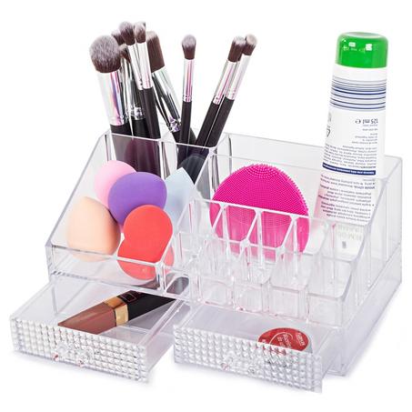 porte maquillage double