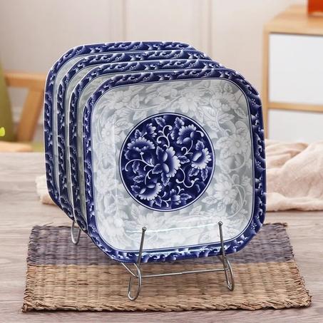 Lot de 6 plat carré céramique 18 cm