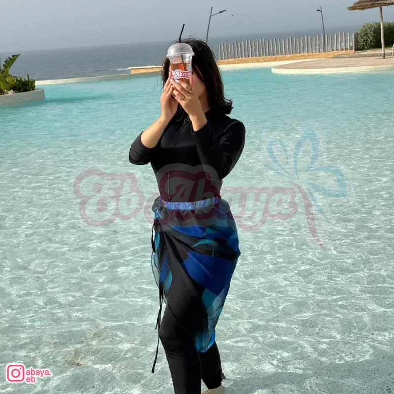 🌊 "Burkini PAPILLON noire " - بوركيني  🌸