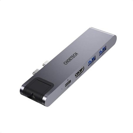 HUB-M24 Adaptateur HUB USB-C 7 en 2 Choetech pour MacBook Pro/Air