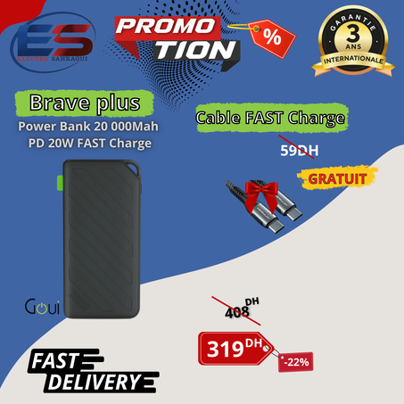 Goui Brave Plus Power Bank 20 000 mAh - 20W
