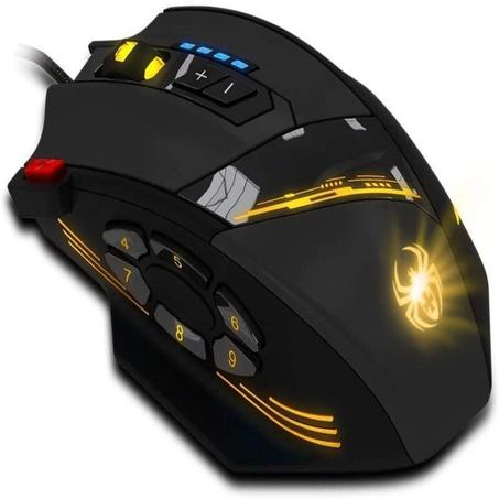 Zélote C12 4000 DPI Souris de jeu optique haute précision programmable pour PC