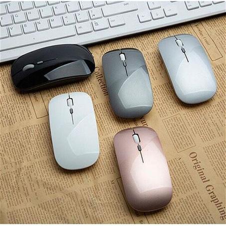 Souris silencieuse Sans Fil Rechargeable, 2.4G Slim Mouse 700mAh, avec Récepteur USB
