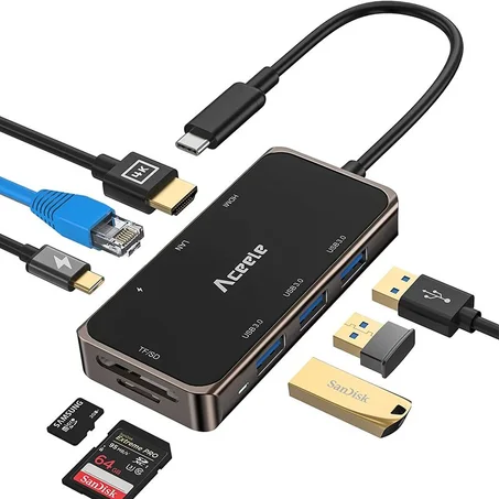 Aceele Hub USB C HDMI 8 en 1