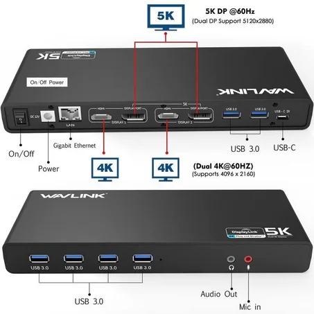Station d’accueil Universelle WAVLINK USB 3.0 / USB C
