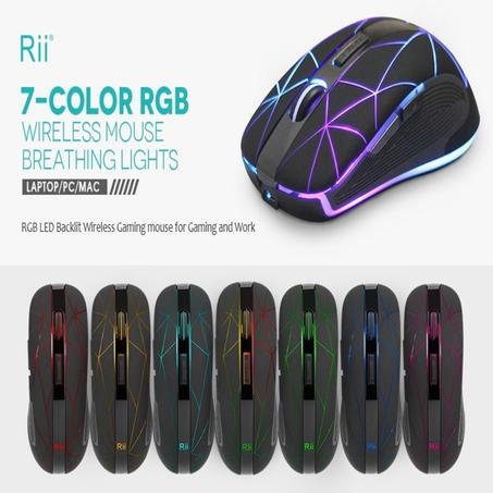 Souris sans fil Rii RM200, souris sans fil 2,4 G