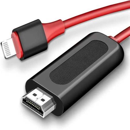 Adaptateur Lightning vers HDMI 6,6 ft, Câble HDMI pour iPhone TV/Vidéoprojecteur Lightning Adaptateur AV Numérique Sync 1080p HD Connecteur pour iPhone 14/13/12/11/X/Xs/8/7/6 Pad4/5/6/7/8 Air