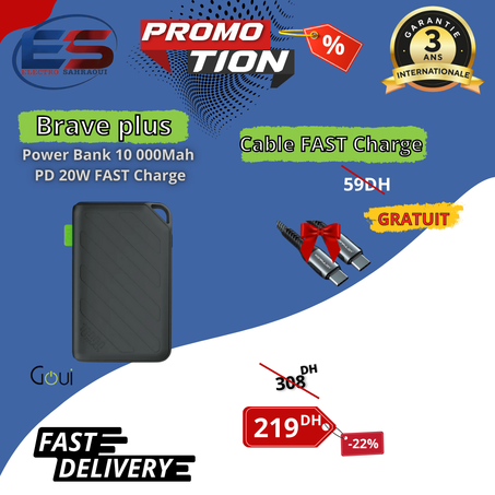 Goui Brave Plus Power Bank de 10 000 mAh - 20W