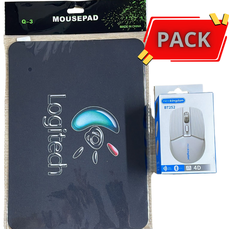PACK SOURIS SANS FIL ET Bluetooth ET AVEC UN MOUSE PAD LOGITECH