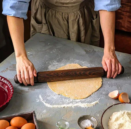 Rouleau à pâtisserie en bois de noyer