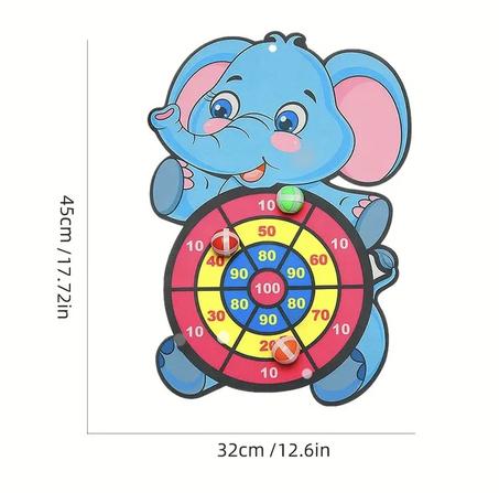 لوحة رمي السهام للأطفال على شكل فيل