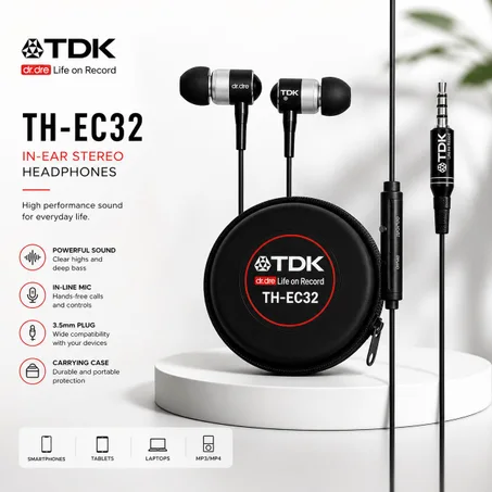 Écouteurs intra-auriculaires TDK TH-EC32 (Modèle 1)