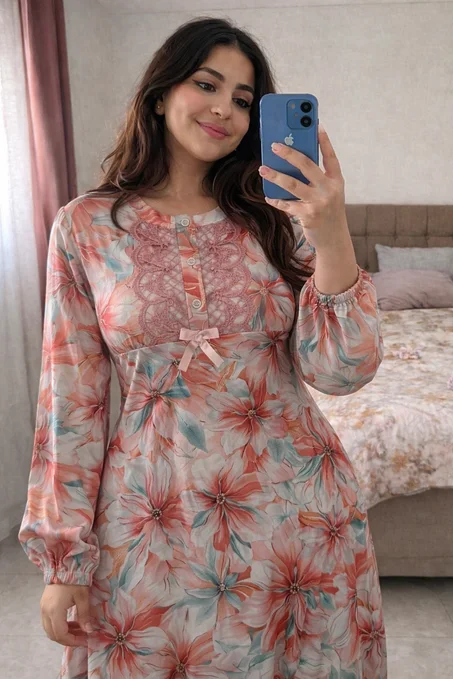 بيجامة الزهور الصيفية