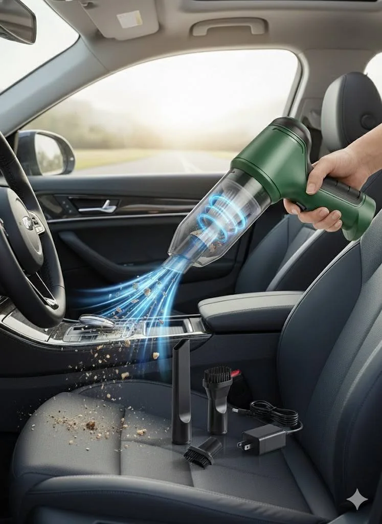 Aspirateur Voiture Sans Fil Rechargeable ميني أسبيراطور بورطابل كابتشارجا لسيارات و المنزل .