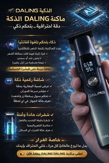 ✂️ ماكينة حلاقة DALING الذكية
