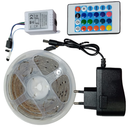 شريط الاضواء ليد 5 متر متعدد الألوان مع جهاز التحكم