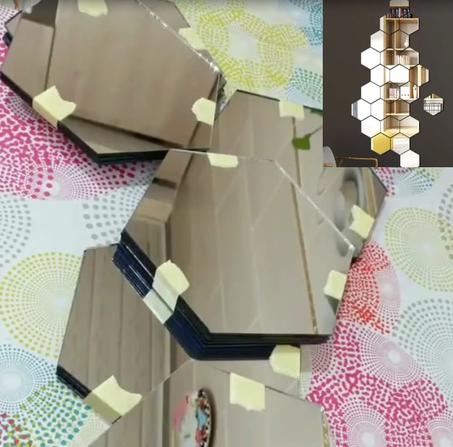 ديكورمرآة hexagonale 40pc
