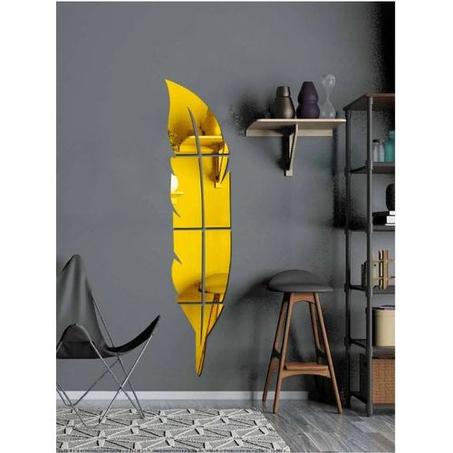 1er Qualitée  ديكور على شكل ريشة رفيع و راقي ذو جودة عالية باللون 'الذهبي'