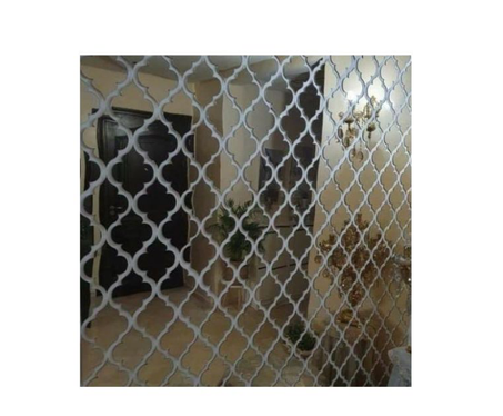 1er Qualitée: ديكور هندسي الشكل راقي و رفيع الجودة باللون الفضي 10pc