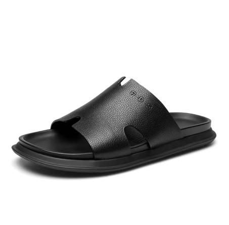 Sandales 100 % Cuir en Noir