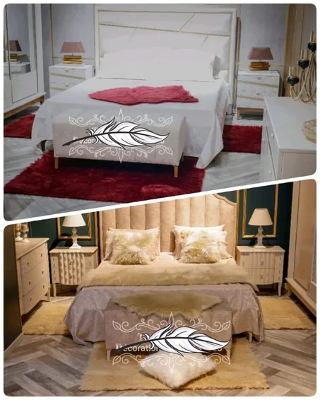 طابي *3 لجنب السرير وأمامه