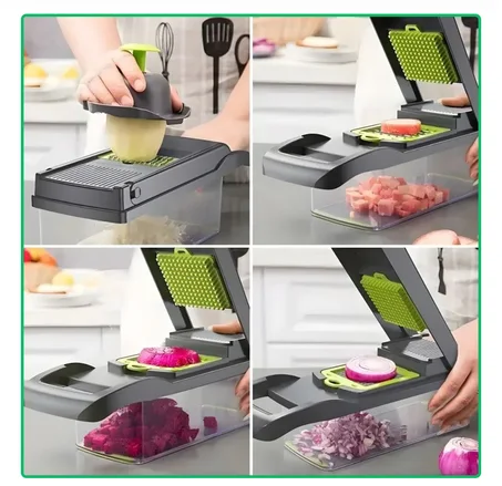 قطاعـة الخضر والفواكه متعددة الاستعمالات 16 في 1