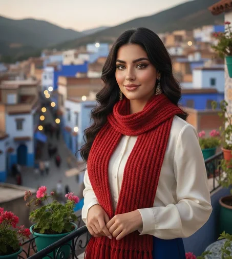 الوشاح الأحمر الفاخر الاصلي