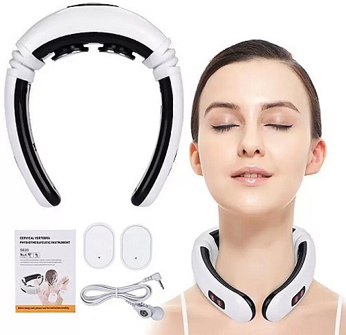 مساج عنق كهربائي بنبضات الكهرباء HX-5880 لتدليك فقرات العنق وتخفيف التوتر 🌀💆‍♂️