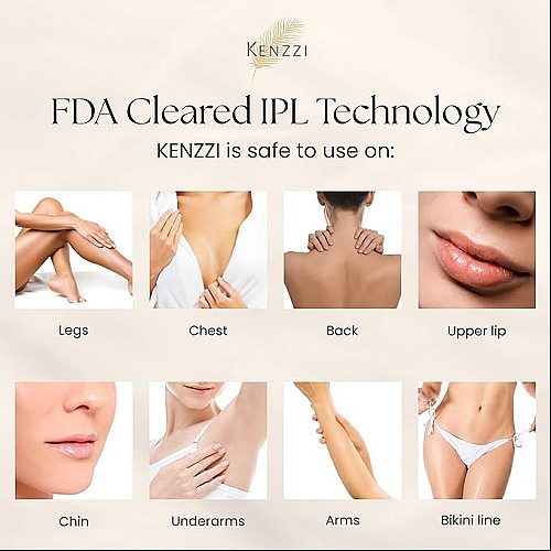 جهاز إزالة الشعر بتقنية IPL من Kenzzi - إزالة الشعر الدائمة وتثبيط نمو الشعر 🌟🦵