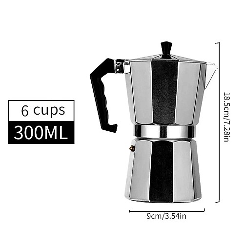 ماكينة صنع القهوة موكا لـ 6 أكواب مع غلاية للشاي والقهوة الإسبريسو ☕🔥
