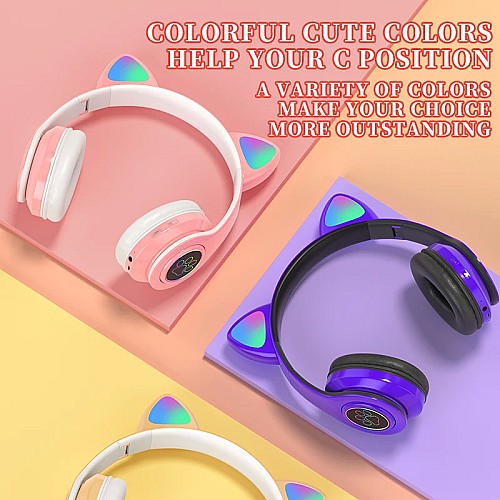 🐱🎧 سماعة الرأس بتصميم آذان القطة