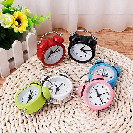 منبه قديم بطارية دائري ⏰ صغير لطيف محمول