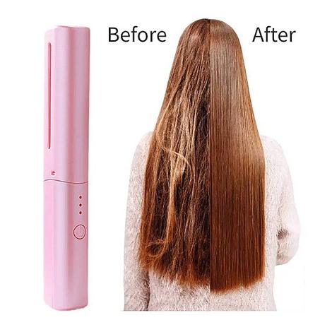 🔥🔌 2 في 1 مشط الشعر الساخن اللاسلكي - USB صغير محمول 🌟💇‍♀️