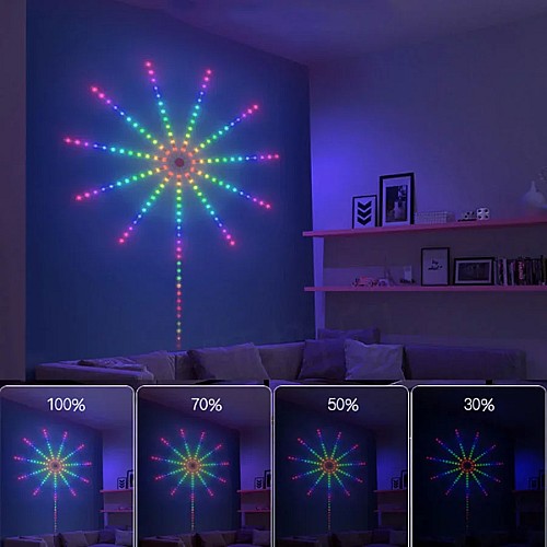أضواء شرائط LED RGB بتحكم عبر تطبيق Bluetooth لتأثيرات الألعاب النارية 🎆💡