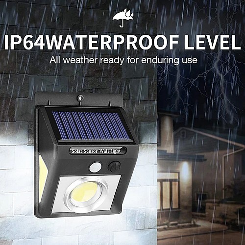 أضواء شمسية مدعومة بتقنية LED للأمان مع مستشعر الحركة للاستخدام الخارجي 🌞💡🏡