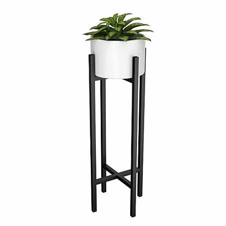 Stylish Flower Pot Stand 🌼 - Steel - Black - H/D(50x25)cm