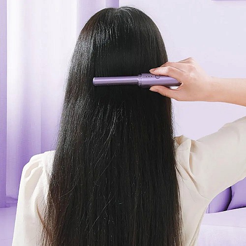 🔥🔌 2 في 1 مشط الشعر الساخن اللاسلكي - USB صغير محمول 🌟💇‍♀️