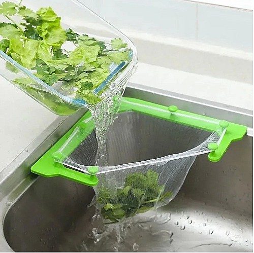 مصفاة للمطبخ لمصفاة القمامة في الحوض مع سلة تصفية مثلثة 🍽️🗑️🔍