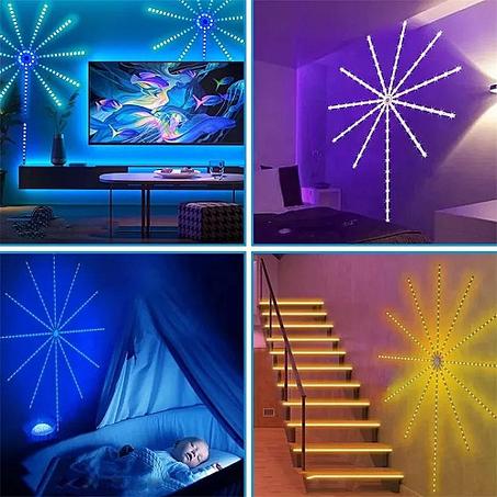 أضواء شرائط LED RGB بتحكم عبر تطبيق Bluetooth لتأثيرات الألعاب النارية 🎆💡
