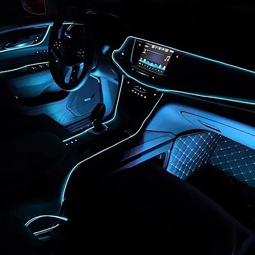 شريط إضاءة LED بطول 5 أمتار للسيارة | مرن، نيون، للديكور الحفلات - 🚗✨