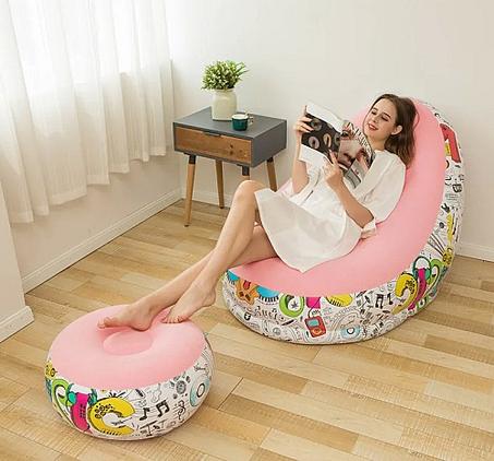 صوفا هوائية مريحة وأنيقة مع موضع للقدمين 🛋️💫 | استرخاء في أي مكان!