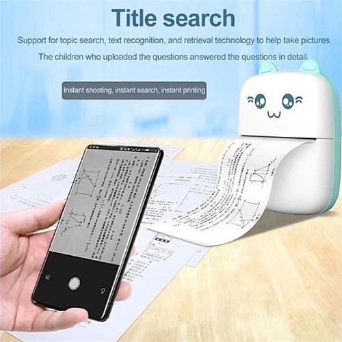 طابعة حرارية🖨️🔵📱 محمولة بلوتوث طابعة جيب صغيرة