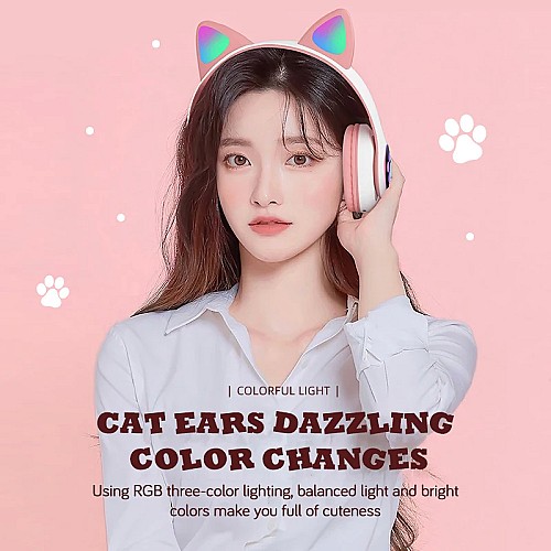 🐱🎧 سماعة الرأس بتصميم آذان القطة