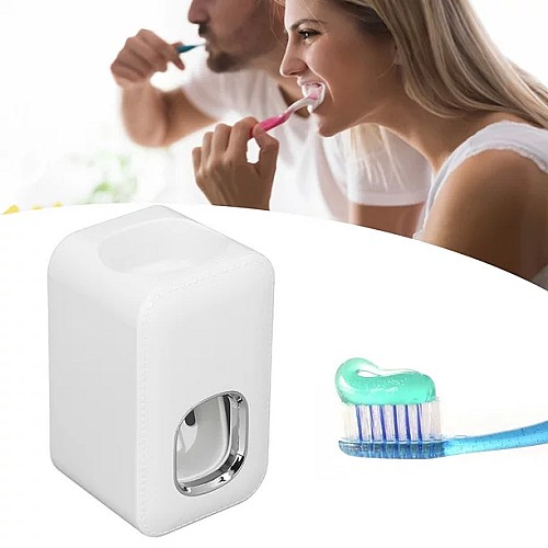 موزع معجون أسنان مع حامل فرشاة الأسنان 🪥🦷